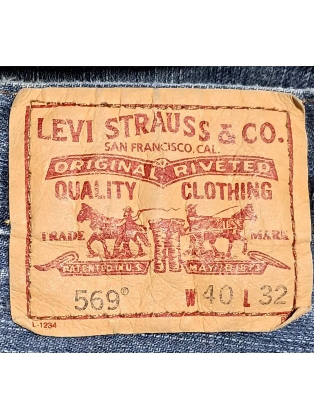 Levis 569 Jeans Loose Straight Mens W40 L32 Blue Denim 100% Cotton Made In Egypt